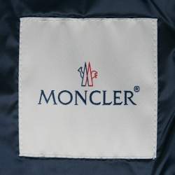 مملوكة مسبقًا Moncler Navy Blue Nylon New Amaury Packable Down Jacket 4Yrs