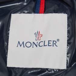 Pre Owned Moncler Kids Navy Blue Synthetic New Maya Hooded Jacket 10 Yrs 