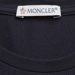 Moncler Navy Blue Cotton Knit Ruffled Sleeveless Top 12 Yrs