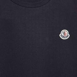 Moncler Navy Blue Cotton Knit Ruffled Sleeveless Top 12 Yrs