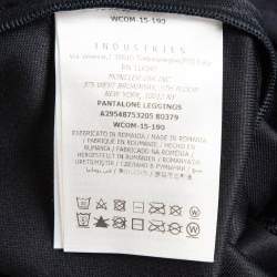 Pre Owned Moncler Navy Blue Velvet Knit Leggings 12 Yrs