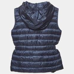 Moncler Navy Blue Synthetic Quilted Down Jacket 12 Yrs