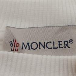 Moncler White Logo Print Cotton Panel Detail Sweatshirt 2 Yrs