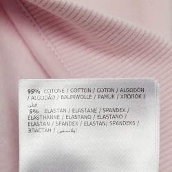 Moncler Kids Pink Cotton Tape Trimmed Sweatshirt 2 Yrs