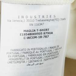 Pre Owned Moncler White Logo Applique Jersey T-Shirt 10 Yrs