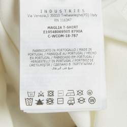 Pre Owned Moncler White Logo Applique Jersey T-Shirt 10 Yrs