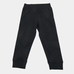 Pre Owned Moncler Black Cotton Knit Jogger Pants 4 Years