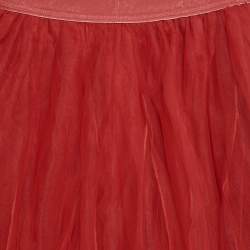 Monnalisa Kids Red Tulle Flared Mini Skirt 12 Yrs 