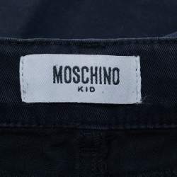 Pre Owned Moschino Kids Navy Blue Gabardine Jeans 4 Yrs Waist 20"