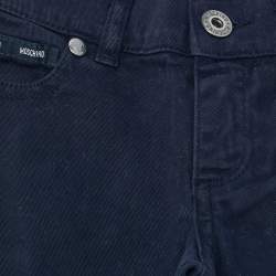 Pre Owned Moschino Kids Navy Blue Gabardine Jeans 4 Yrs Waist 20"