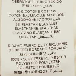 مملوكة مسبقًا Moschino Kids White Logo Embroidered Teddy Bear Print Cotton Ruffle Dress 4 Yrs