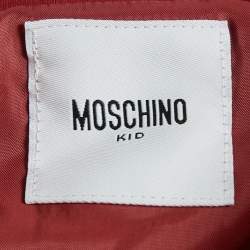 Moschino Kid Red Jersey Zip-Up Jacket 4 Yrs 