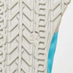 Moschino Multicolor Suede and Leather Low Top Sneakers Size 24