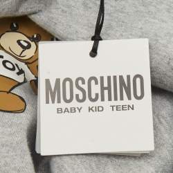 Moschino Teen Grey Teddy Print Cotton Crewneck Sweatshirt 14 Yrs 