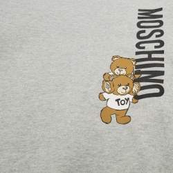 Moschino Teen Grey Teddy Print Cotton Crewneck Sweatshirt 14 Yrs 