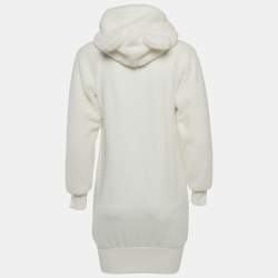 Moschino Teen White Teddy Bear Cotton Hoodie Dress (12 Yrs)