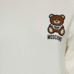 Moschino Teen White Teddy Bear Cotton Hoodie Dress (12 Yrs)