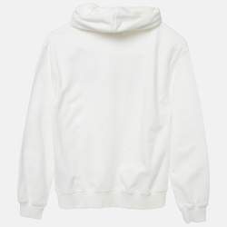 Pre Owned Moschino Teen White Teddy Print Cotton Hoodie 12Yrs