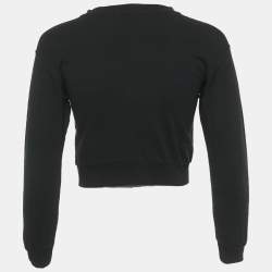 Pre Owned سويت شيرت قطن بكريستال أسود موسكينو 8 سنوات