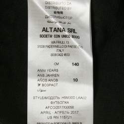 Pre Owned Moschino Teen Black Printed Jersey Crewneck T-Shirt 10Yrs