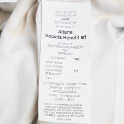 Pre Owned Moschino Kids White Teddy Print Cotton Hoodie 10Yrs