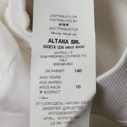 Pre Owned Moschino Teen White Sequin Teddy Bear Cotton Knit Sweatshirt 14 Years