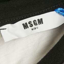 Pre Owned MSGM Kids Black Logo Applique Tulle Dress 10Yrs 