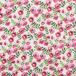 Pre Owned Oscar de la Renta Kids Pink Floral Print Cotton Sleeveless Dress 12 Yrs
