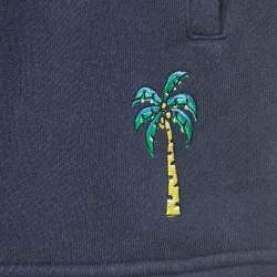 Pre Owned Palm Angels Kids Blue Embroidered Cotton Shorts 4 Yrs 