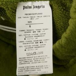 Pre Owned Palm Angels Kids Green Logo Print Shorts 6Yrs