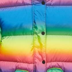 Pre Owned جاكيت تزلج بامتلاء داخلي بنقشة قوس قزح للبنات بيرفكت مومنت 12 سنة