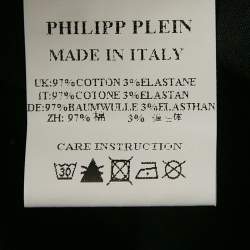 Philipp Plein Junior Black Cotton Button Front Shirt 10 Yrs
