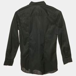 Philipp Plein Junior Black Cotton Button Front Shirt 10 Yrs