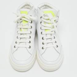 Philipp Plein White Leather Nick High Top Sneakers Size 35