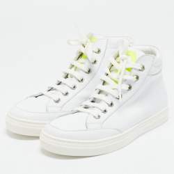 Philipp Plein White Leather Nick High Top Sneakers Size 35