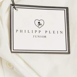 Pre Owned Philipp Plein Junior White Cotton Long Sleeve Shirt 12 Yrs 