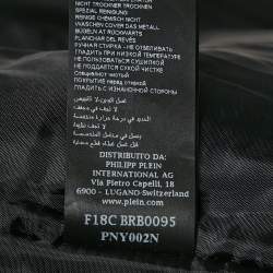 Pre Owned Philipp Plein Junior Black Nylon Zip-Up Jacket 10 Yrs