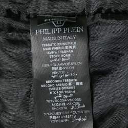 Pre Owned Philipp Plein Junior Black Nylon Zip-Up Jacket 10 Yrs