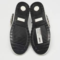 Pre Owned Philipp Plein Black Leather Skyler High Top Sneakers Size 37