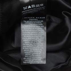 Pre Owned Philipp Plein Junior Black Studded Textured Leather Detail Jacket 8 Yrs