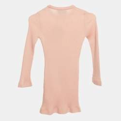 Philipp Plein Junior Pink Crystal Embellished Rib Knit Day Dress 6 Yrs