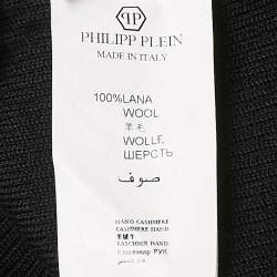 Pre Owned Philipp Plein Junior Black Crystal Embellished Rib Knit Day Dress 8 Yrs