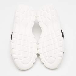 Philipp Plein White Mesh and Suede Crystal Embellished Runner Statement Sneakers Size 32