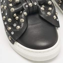 Philipp Plein Black Leather Studded Diana Sneakers Size 31