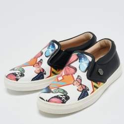 Philipp Plein Multicolor Printed Leather Honolulu Sneakers Size 29
