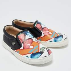 Philipp Plein Multicolor Printed Leather Honolulu Sneakers Size 29
