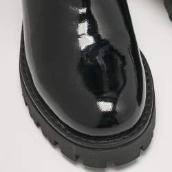Philipp Plein Black Patent Leather Hide Away Ankle Boots Size 34