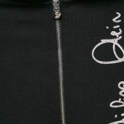 Philipp Plein Junior Kids Black Cotton Rhinestone Jacket 10-11 Yrs 
