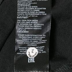 Pre Owned Philipp Plein Junior Black Crystal Jersey T-Shirt 8-9 Yrs