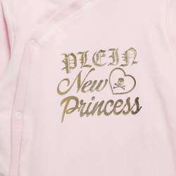 Philipp Plein Pink Printed Jersey Growsuit and Cap Set 9-12M